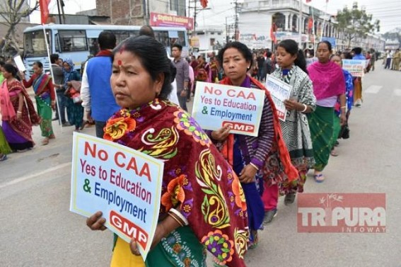 Gigantic Anti-CAA protest held in Tripura by GMP  